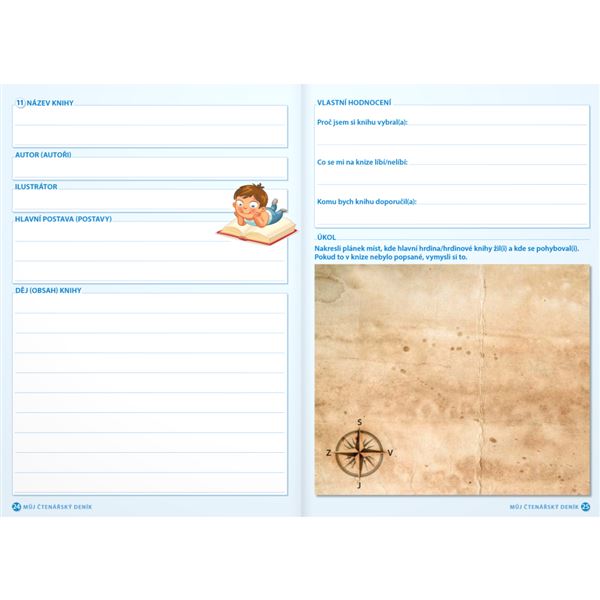 Můj čtenářský deník pro 1. stupeň ZŠ