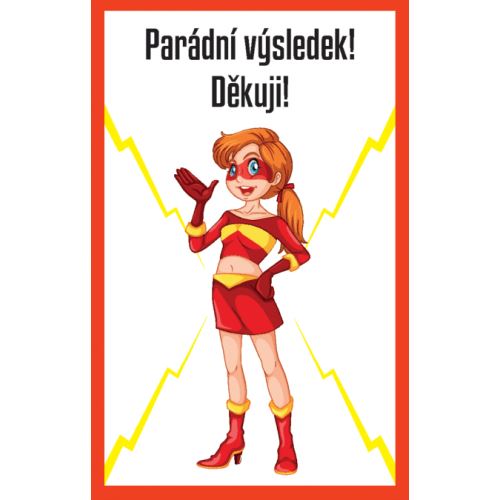 Karty Máš super pochvalu 30 ks - Parádní výsledek!  