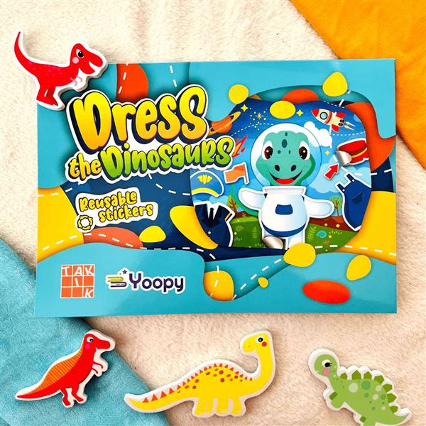Sada s nálepkami – Obleč si dinosaury