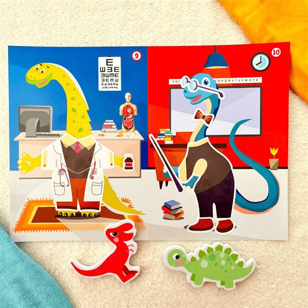 Sada s nálepkami – Obleč si dinosaury