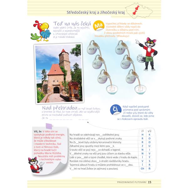 Hravé opakování učiva 3. třídy: Prázdninové putování