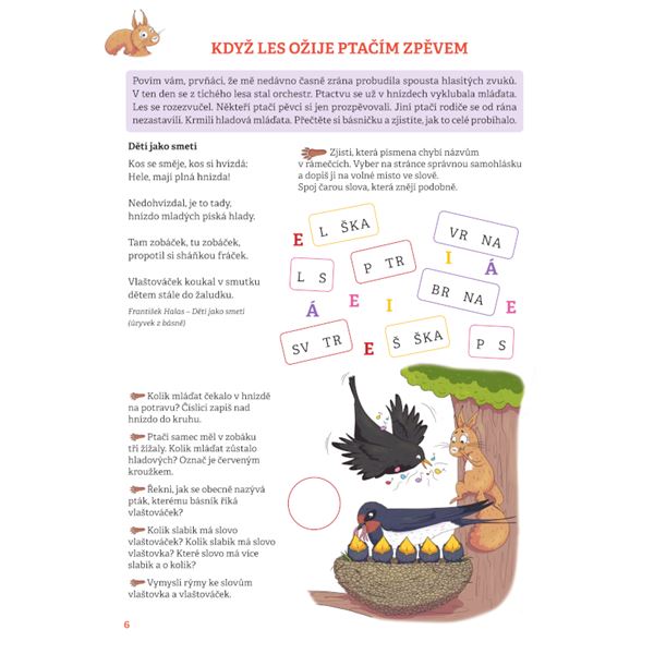 Čtení s porozuměním 1, Veverka Ela a její kouzelný les - Pracovní sešit