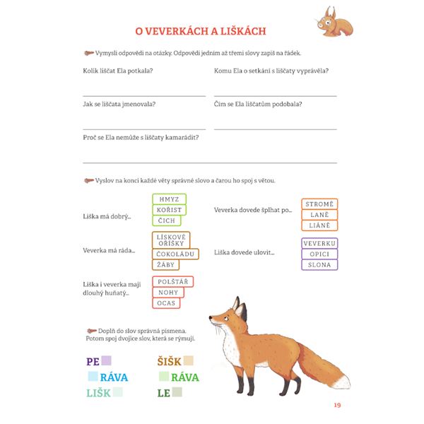 Čtení s porozuměním 1, Veverka Ela a její kouzelný les - Pracovní sešit