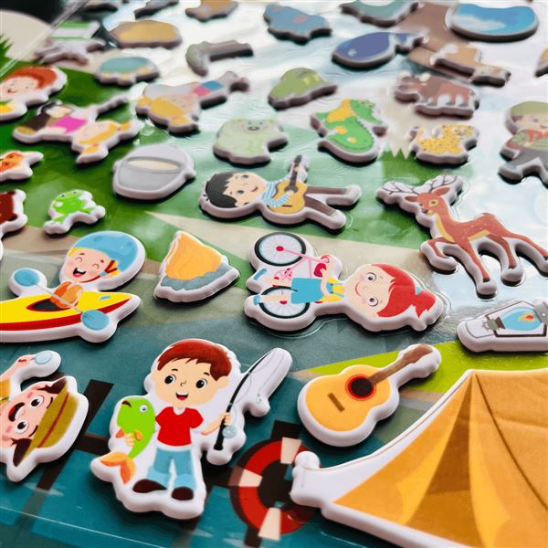 Malý cestovatel s 3D samolepkami