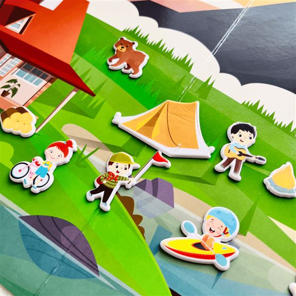 Malý cestovatel s 3D samolepkami