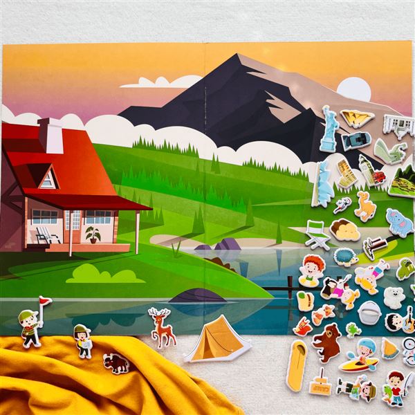 Malý cestovatel s 3D samolepkami