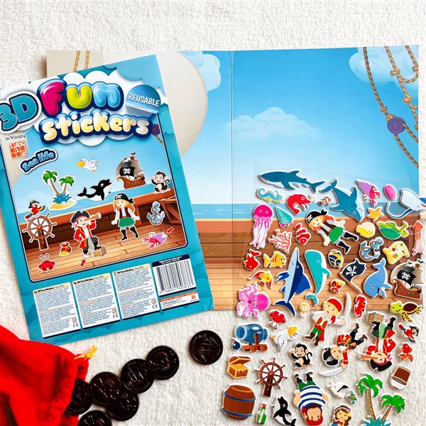 Pirátské dobrodružství s 3D samolepkami