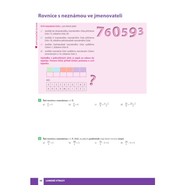 Matematika v pohodě 9 - Pracovní sešit (algebra) 