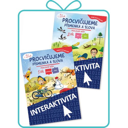 Interaktivní pracovní sešity Genetická metoda - Procvičujeme písmenka a slova 1. + 2. díl