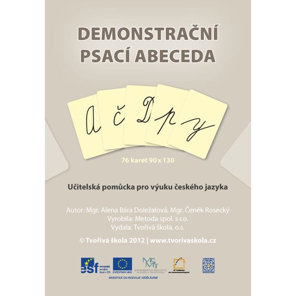 Demonstrační psací abeceda - velká a malá psací abeceda