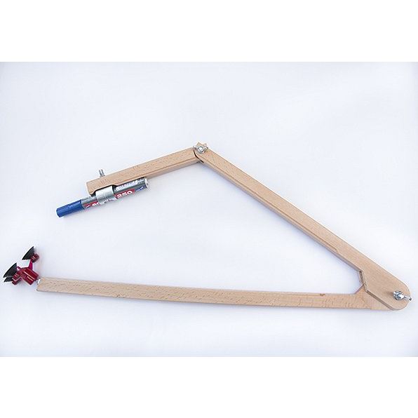 Kružidlo dřevěné 50cm s přísavkou na fix