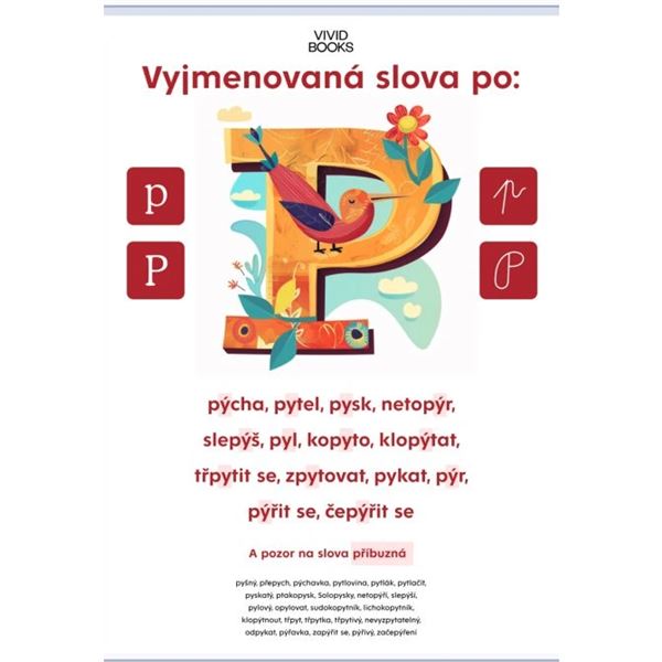 Vyjmenovaná slova po: P - nástenný plakát A2