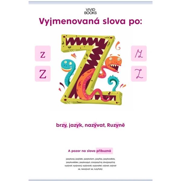 Vyjmenovaná slova po: Z - nástenný plakát Extra velký