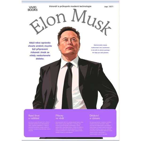 Elon Musk - nástěnný plakát Extra velký