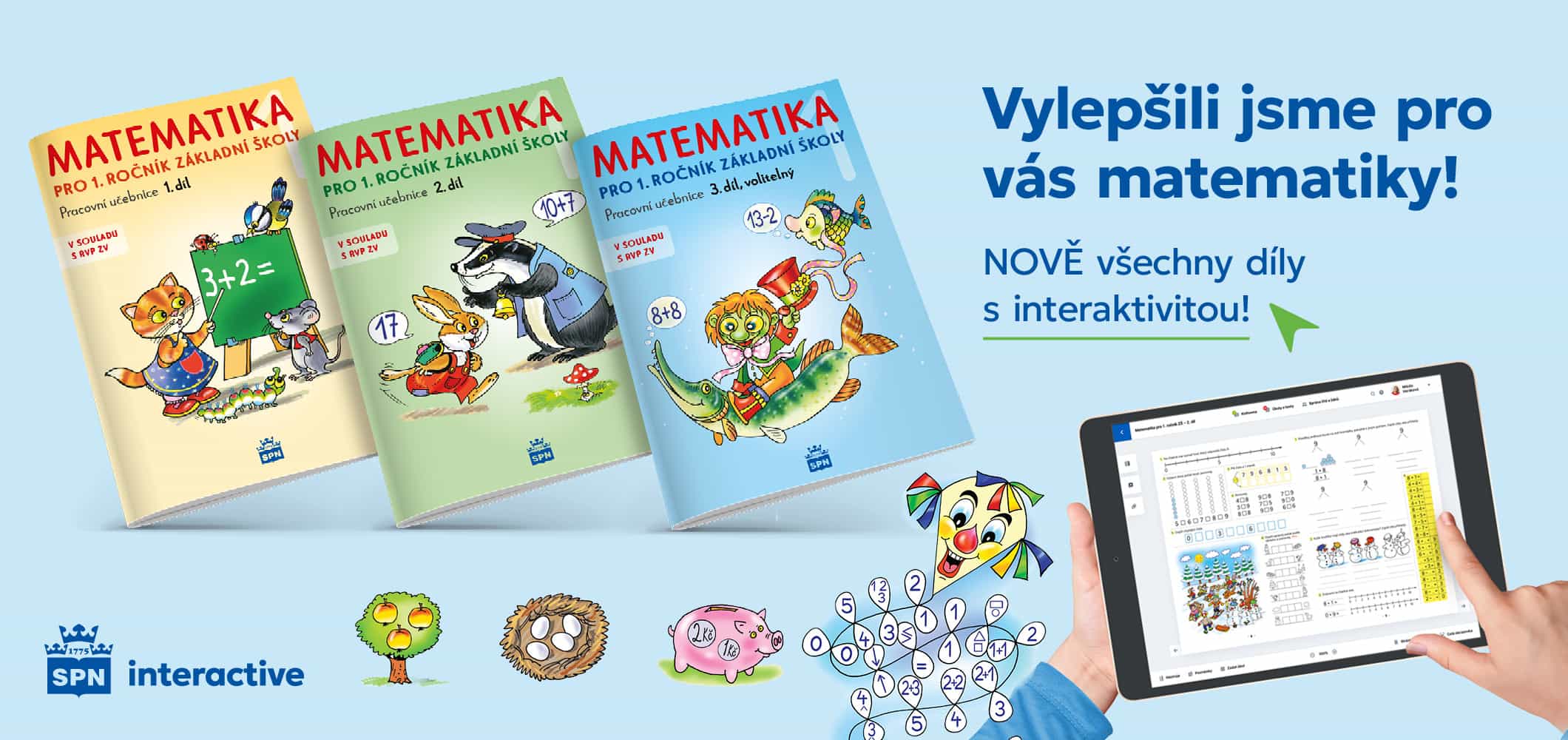 Vylepšené učebnice MATEMATIKY pro 1. ročník ZŠ s INTERAKTIVITOU